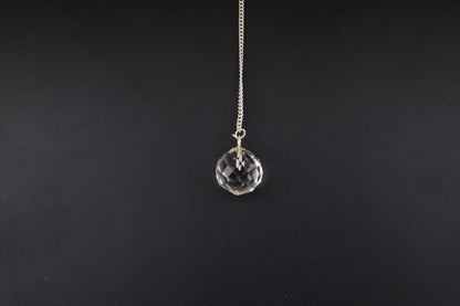 Clear Quartz Faceted Ball Pendants