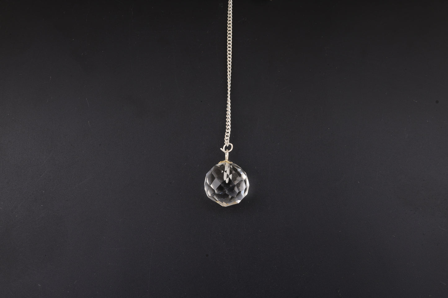 Clear Quartz Faceted Ball Pendants
