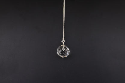 Clear Quartz Faceted Ball Pendants