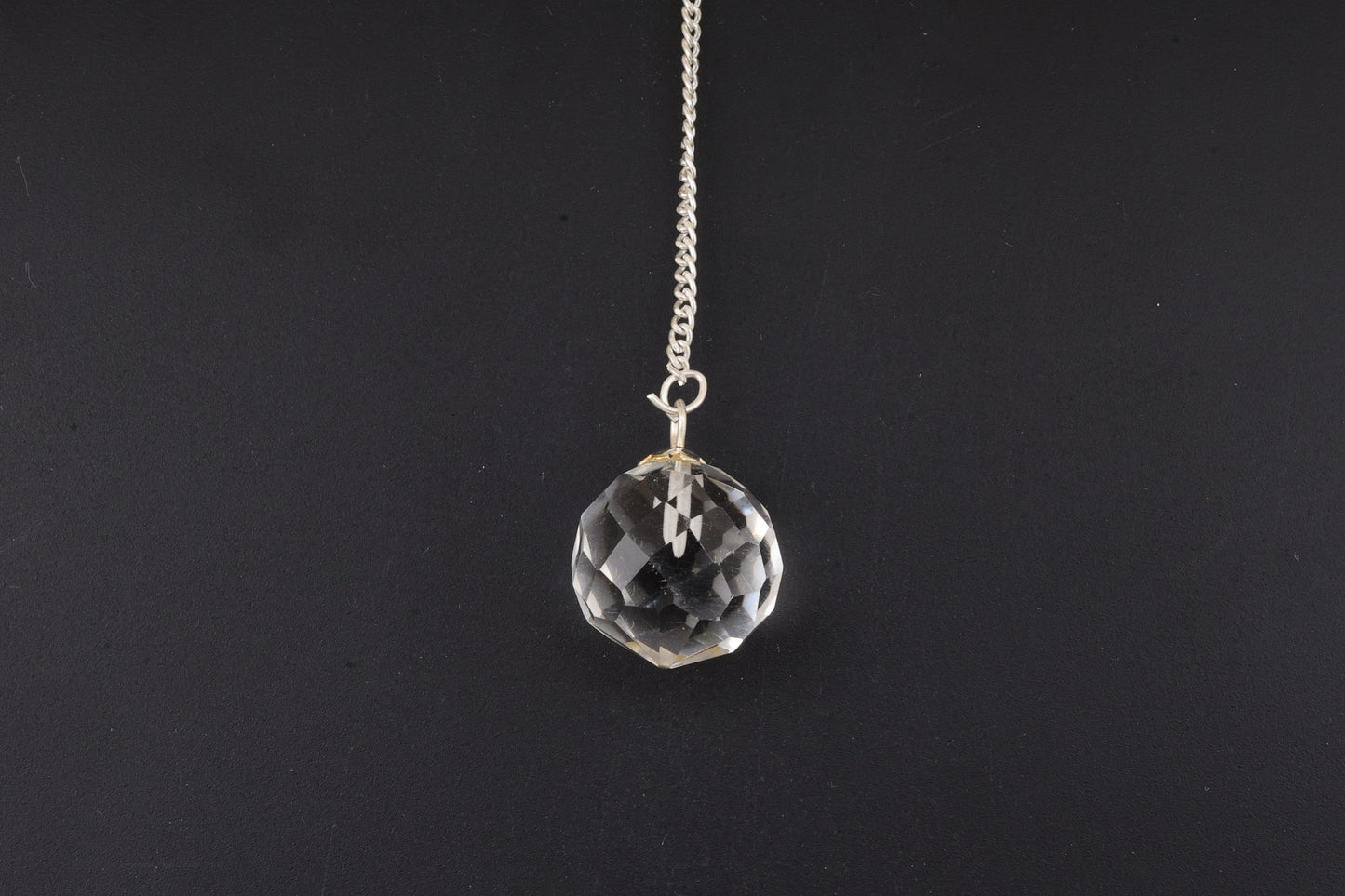 Clear Quartz Faceted Ball Pendants