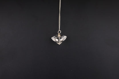 Clear Quartz Faceted Pyramid Pendulums
