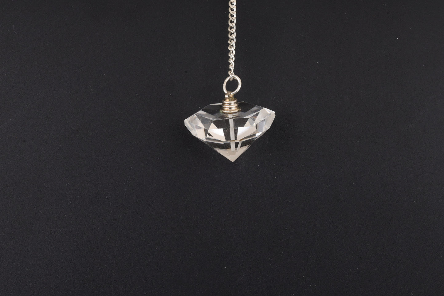 Clear Quartz Faceted Pyramid Pendulums