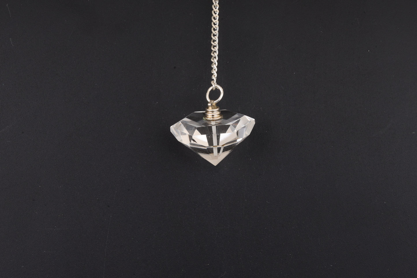 Clear Quartz Faceted Pyramid Pendulums