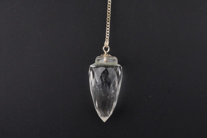 Clear Quartz Faceted Arrow Shape Pendants