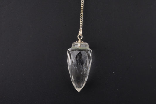 Clear Quartz Faceted Arrow Shape Pendants