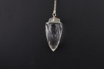 Clear Quartz Faceted Arrow Shape Pendants
