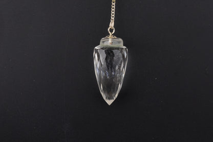 Clear Quartz Faceted Arrow Shape Pendants