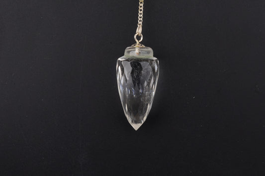 Clear Quartz Faceted Arrow Shape Pendants
