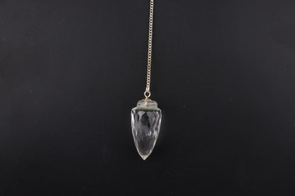 Clear Quartz Faceted Arrow Shape Pendants