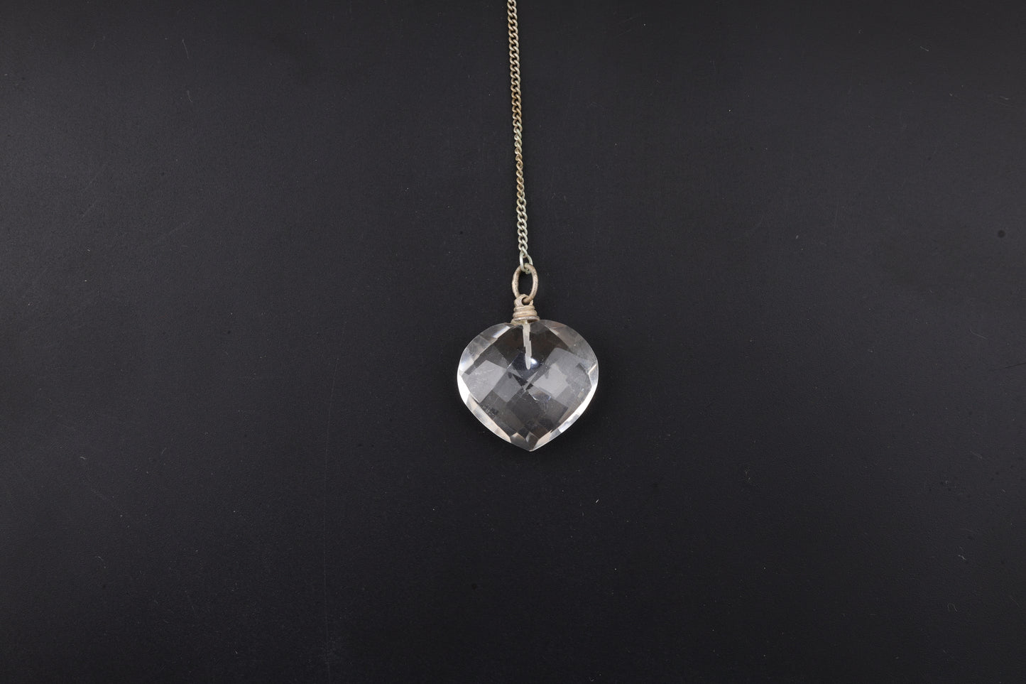Clear Quartz Heart Pendulums