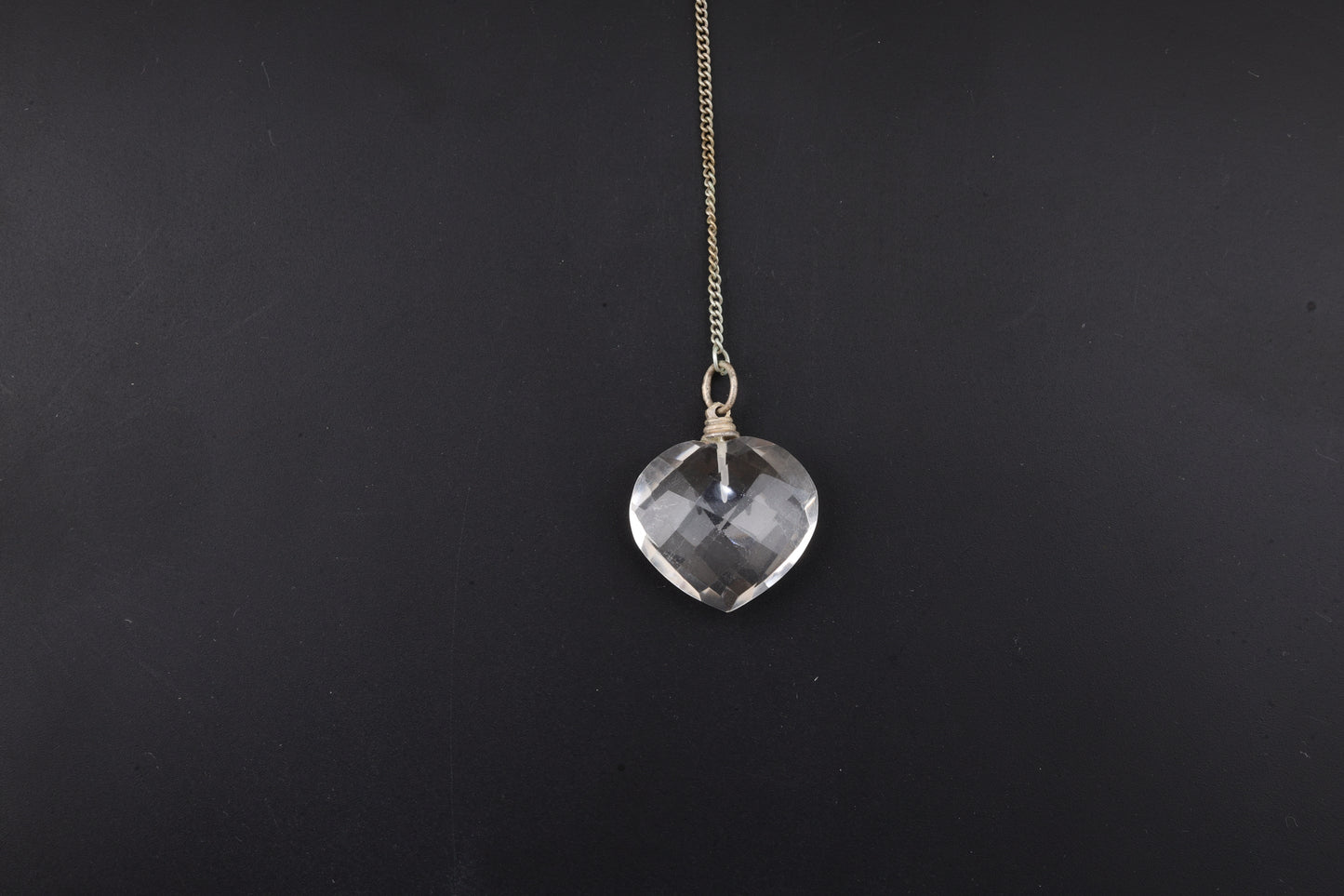 Clear Quartz Heart Pendulums