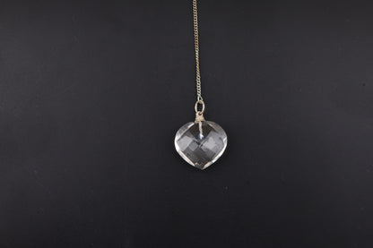 Clear Quartz Heart Pendulums