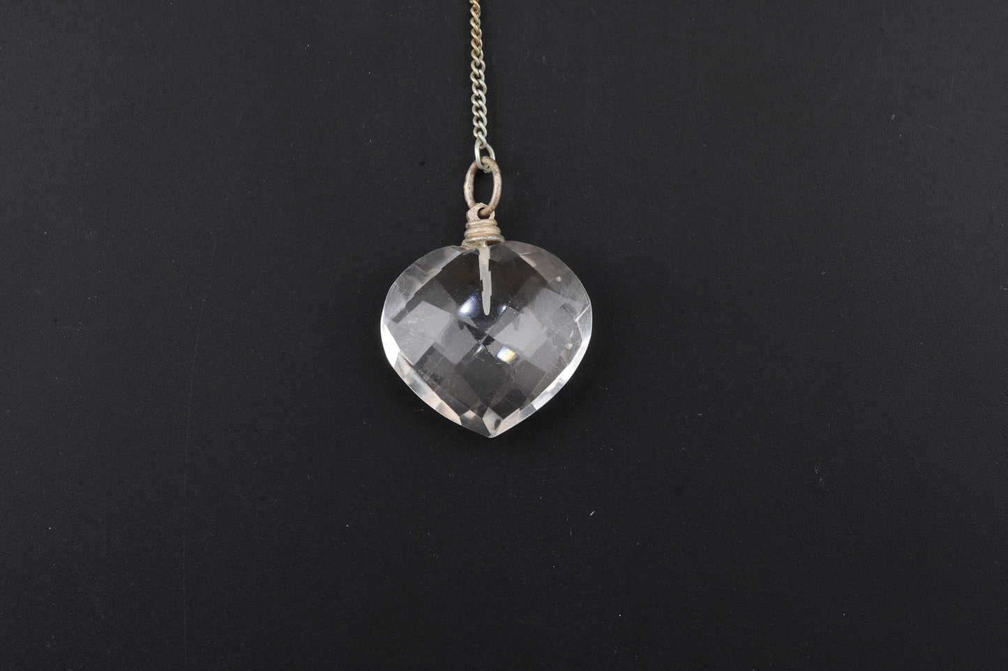 Clear Quartz Heart Pendulums