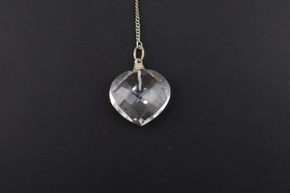 Clear Quartz Heart Pendulums