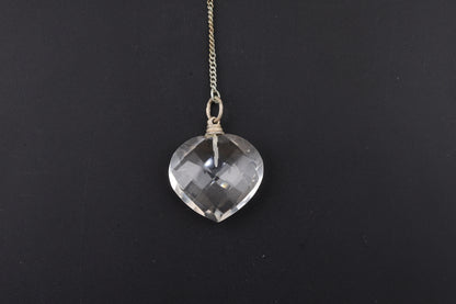 Clear Quartz Heart Pendulums
