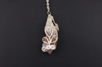 Chevron Amethyst Wire Wrap Pendants