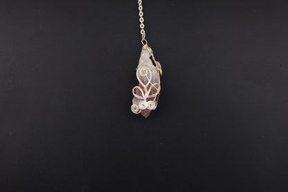 Chevron Amethyst Wire Wrap Pendants