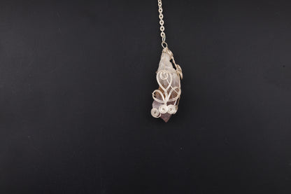 Chevron Amethyst Wire Wrap Pendants