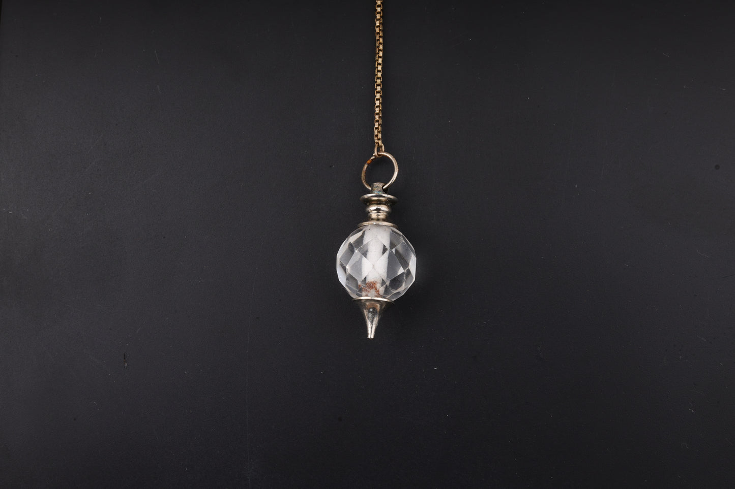 Clear Quartz Faceted Ball Cone Pendants