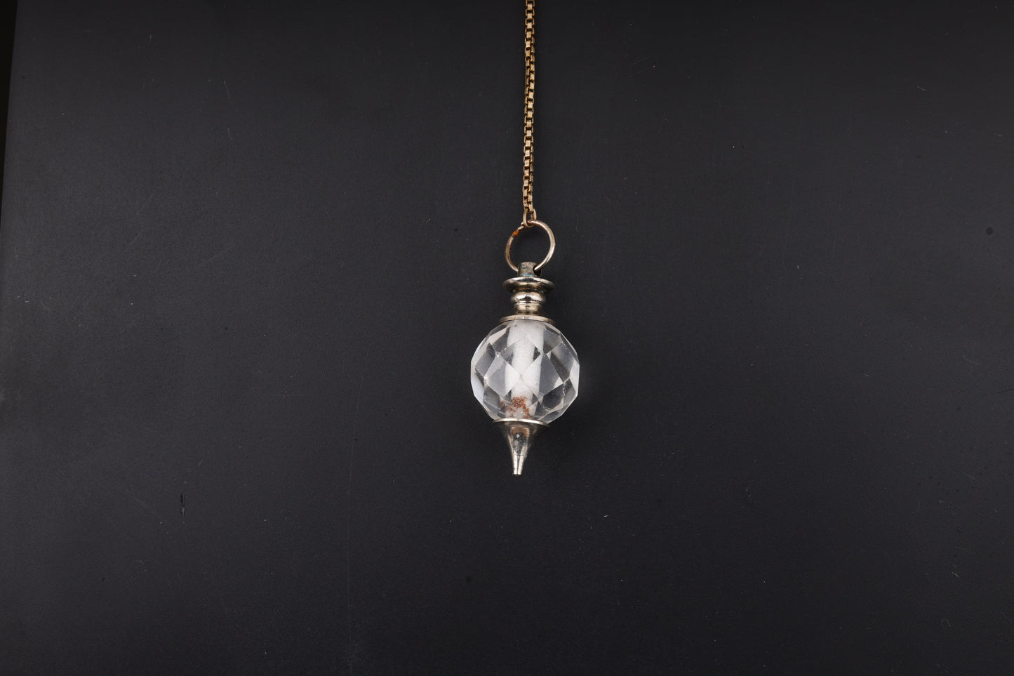 Clear Quartz Faceted Ball Cone Pendants