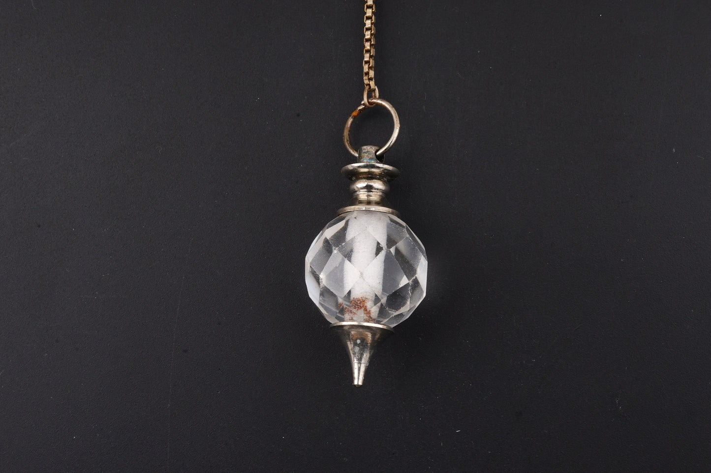 Clear Quartz Faceted Ball Cone Pendants