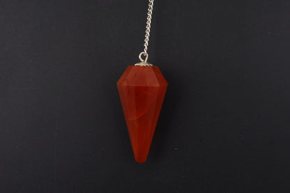 Carnelian Faceted Pendants