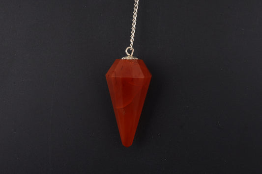 Carnelian Faceted Pendants