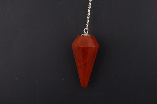 Carnelian Faceted Pendants