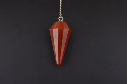 Carnelian Faceted Pendants