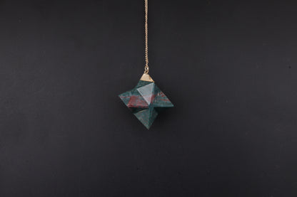 Bloodstone Merkaba Pendants