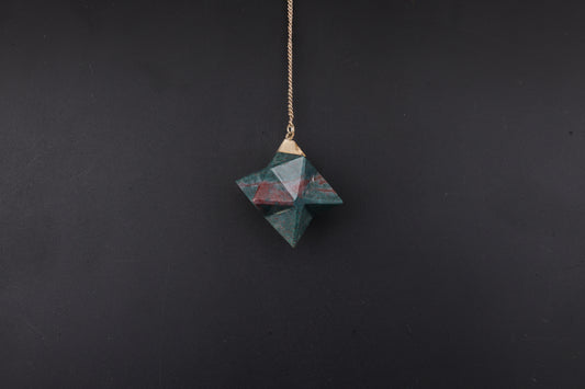 Bloodstone Merkaba Pendants