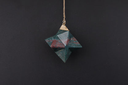 Bloodstone Merkaba Pendants