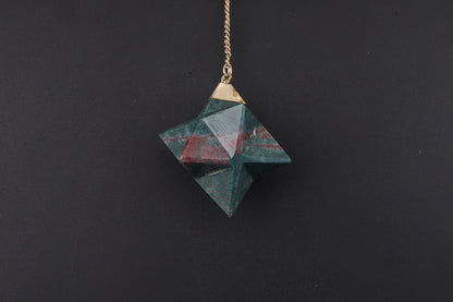 Bloodstone Merkaba Pendants