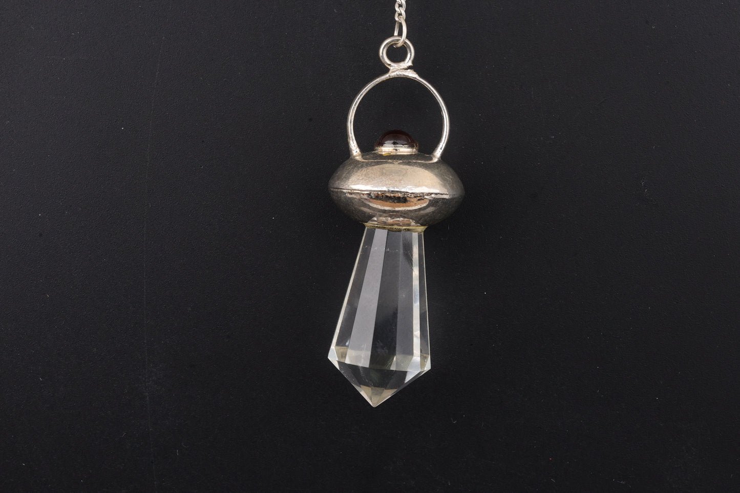 Clear Quartz with Garnet Pendants