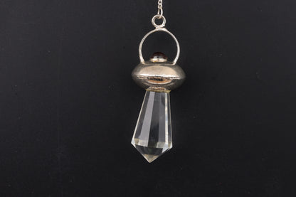 Clear Quartz with Garnet Pendants