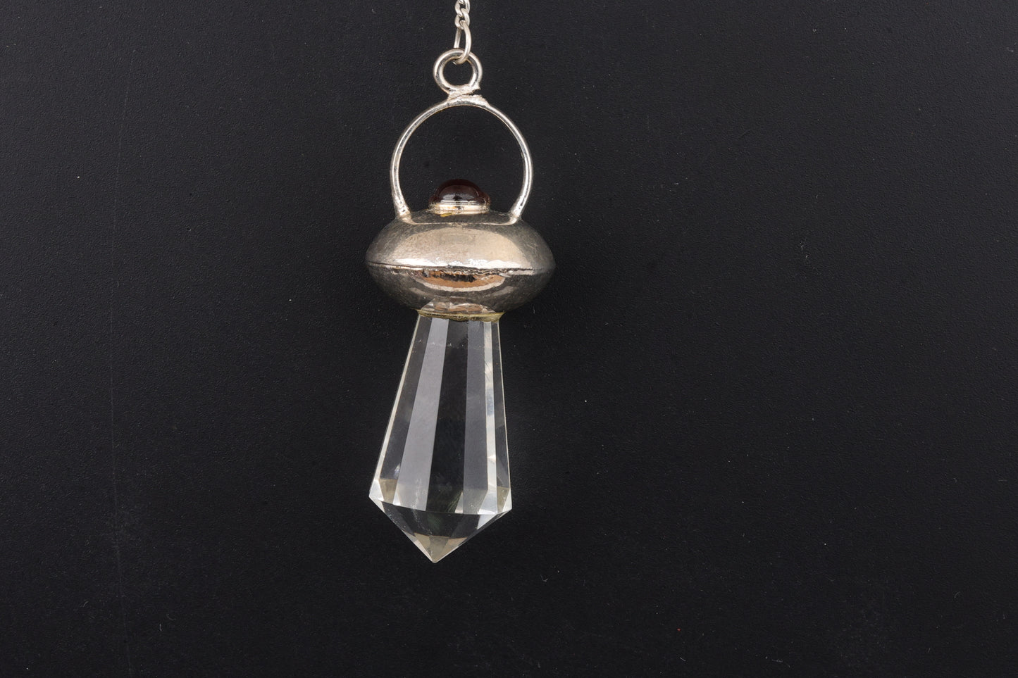 Clear Quartz with Garnet Pendants
