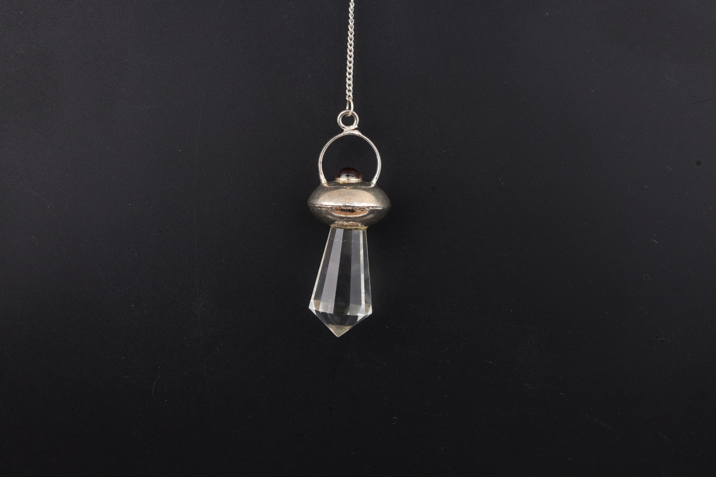 Clear Quartz with Garnet Pendants