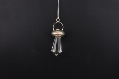 Clear Quartz with Garnet Pendants