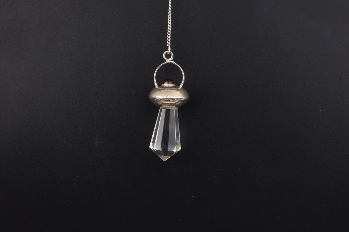 Clear Quartz with Garnet Pendants
