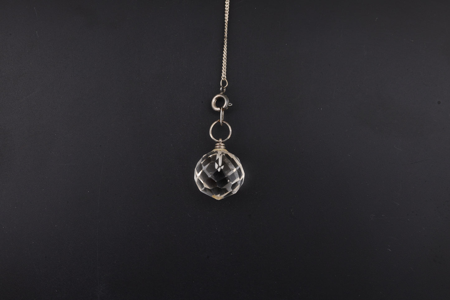 Clear Quartz Faceted Ball Pendants