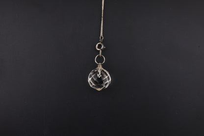 Clear Quartz Faceted Ball Pendants
