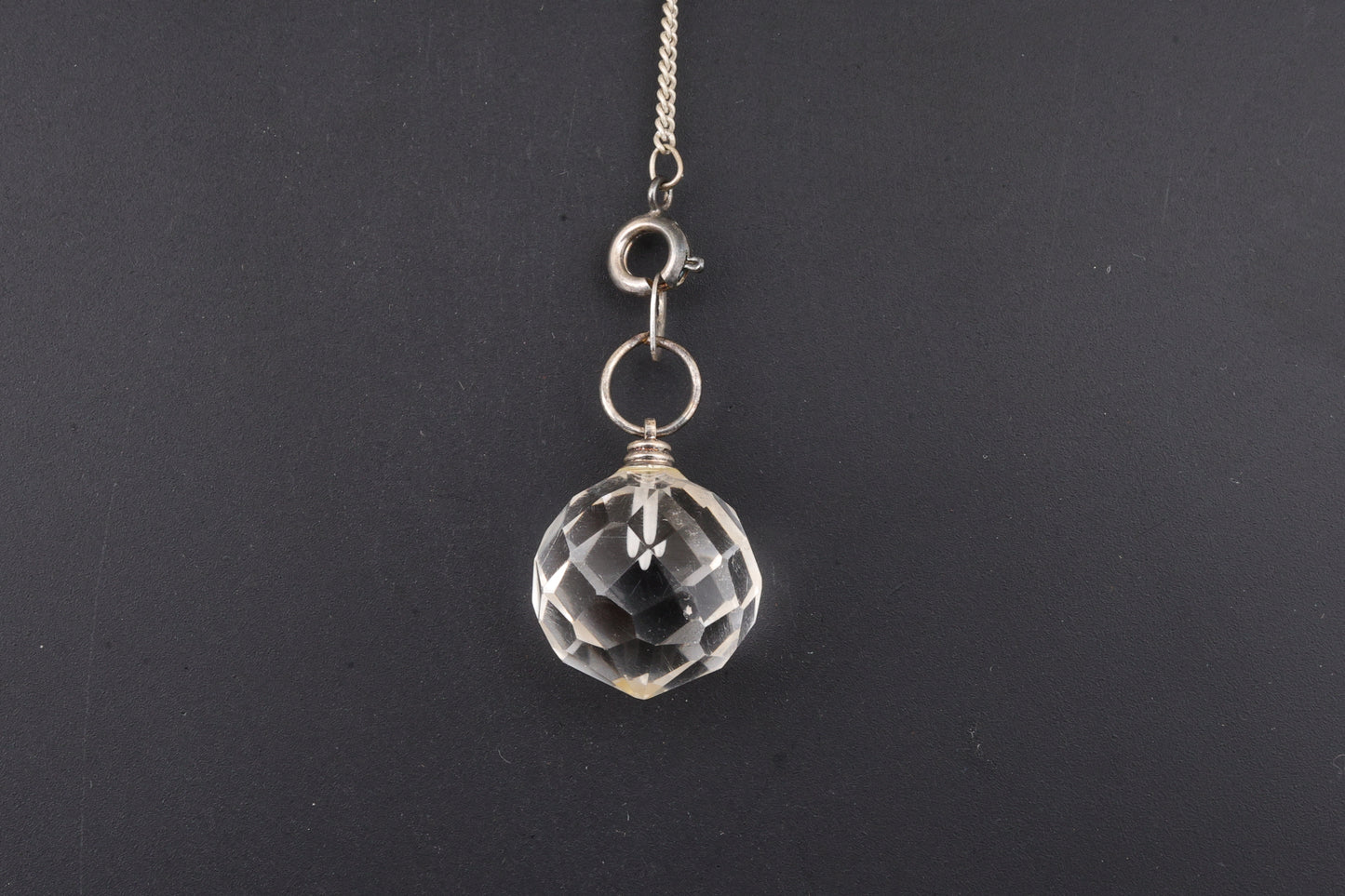 Clear Quartz Faceted Ball Pendants