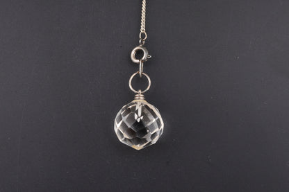 Clear Quartz Faceted Ball Pendants