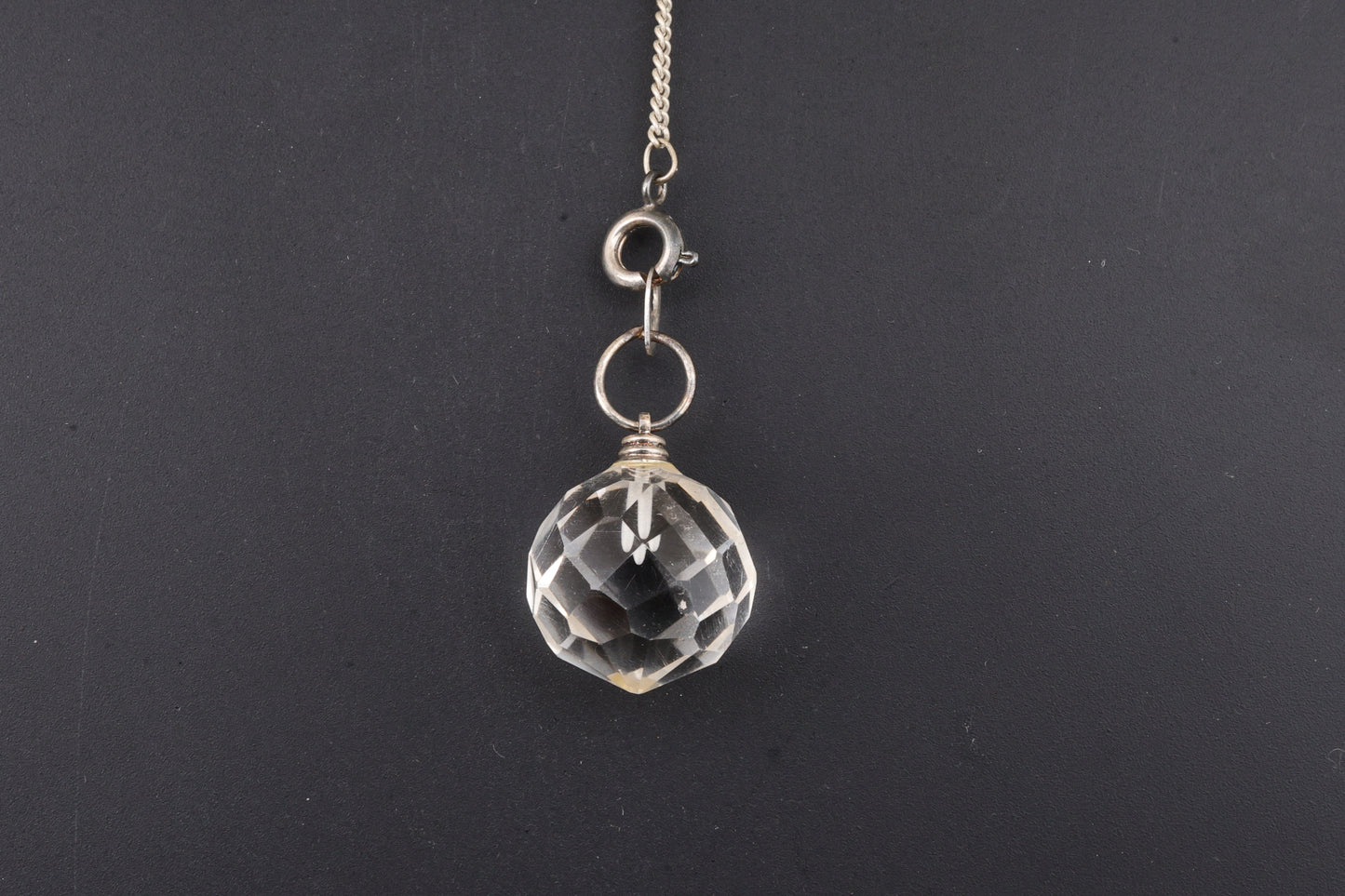 Clear Quartz Faceted Ball Pendants