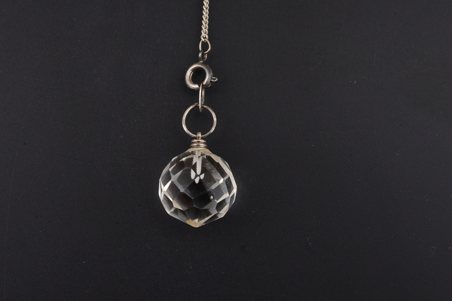 Clear Quartz Faceted Ball Pendants