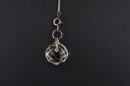 Clear Quartz Faceted Ball Pendants