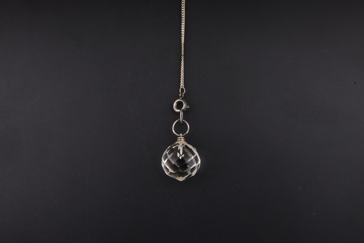 Clear Quartz Faceted Ball Pendants