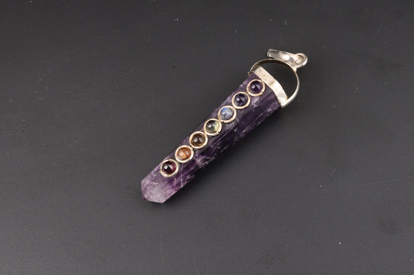 7 Chakra Amethyst Pendants