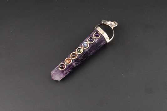 7 Chakra Amethyst Pendants