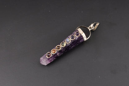 7 Chakra Amethyst Pendants